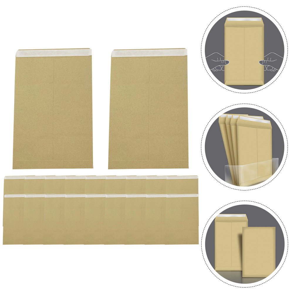 Letter Envelope Kraft - 20Pcs Recyclable Kraft Envelopes Heavy-Duty Self-Adhesive