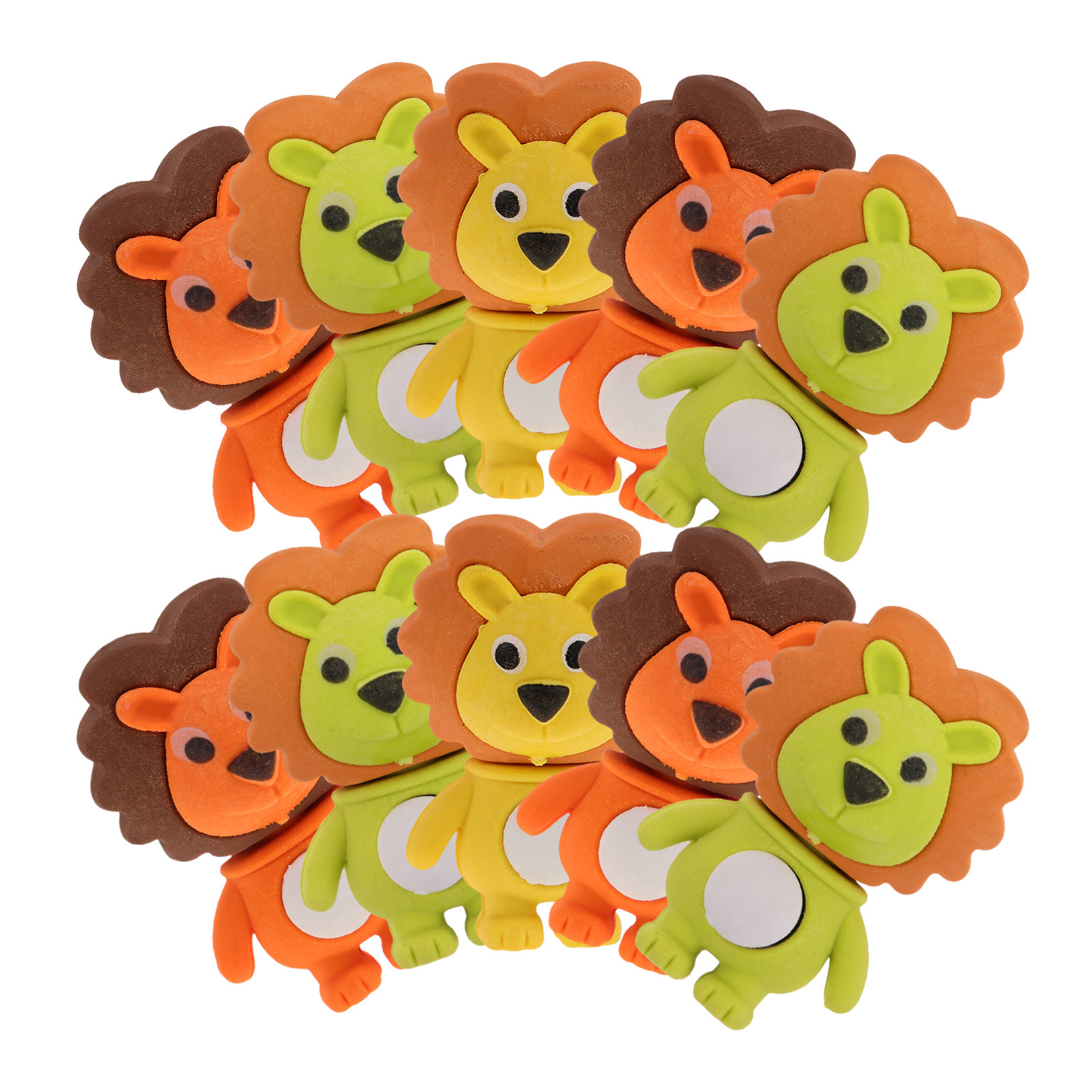 Lion Stationery & Office Supply(Kunshan)Co.Ltd - 18Pcs Lovely Lion Shaped Erasers 3D