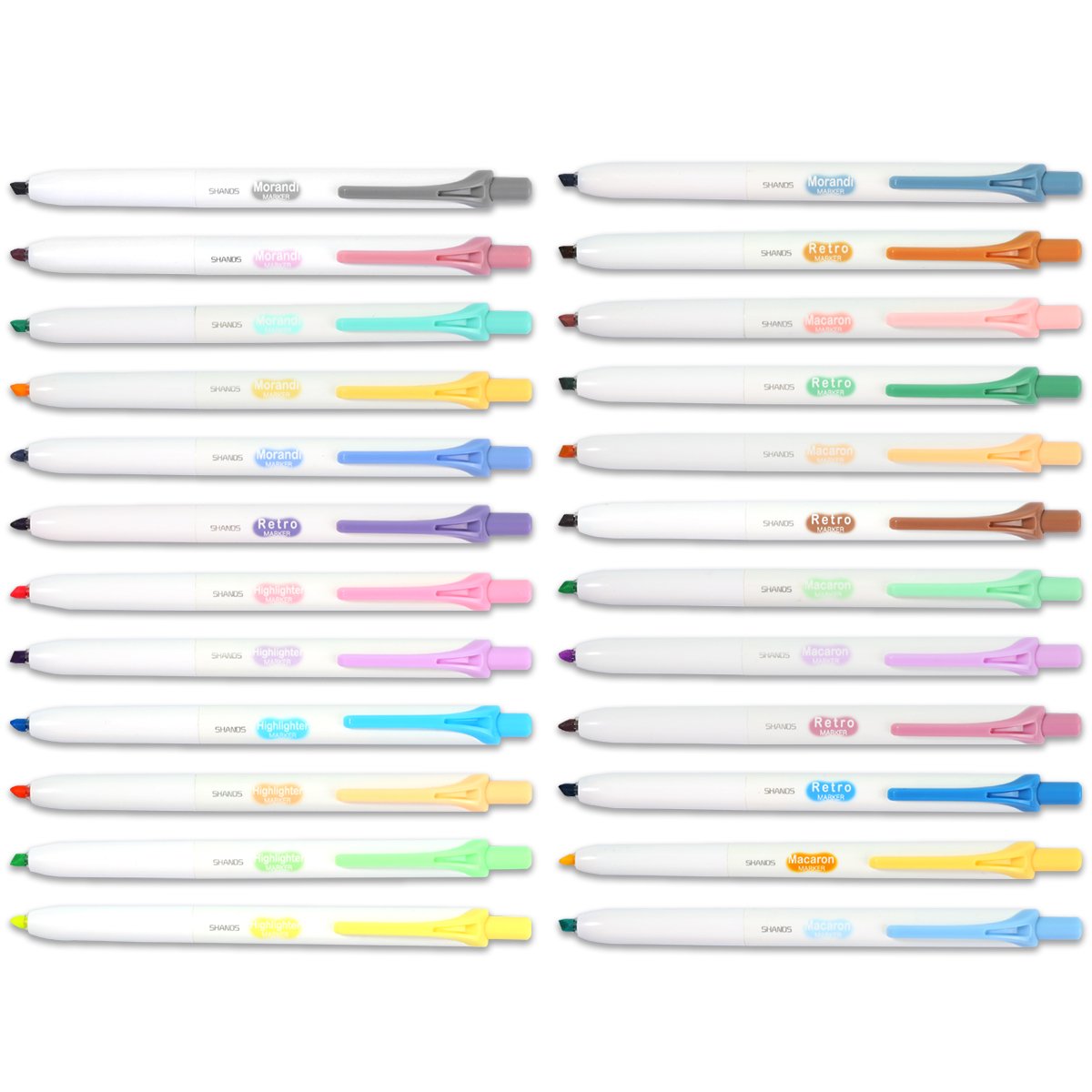 6pcs Retractable Highlighter,  - Highlighter Set Pastel ulasan dan harga