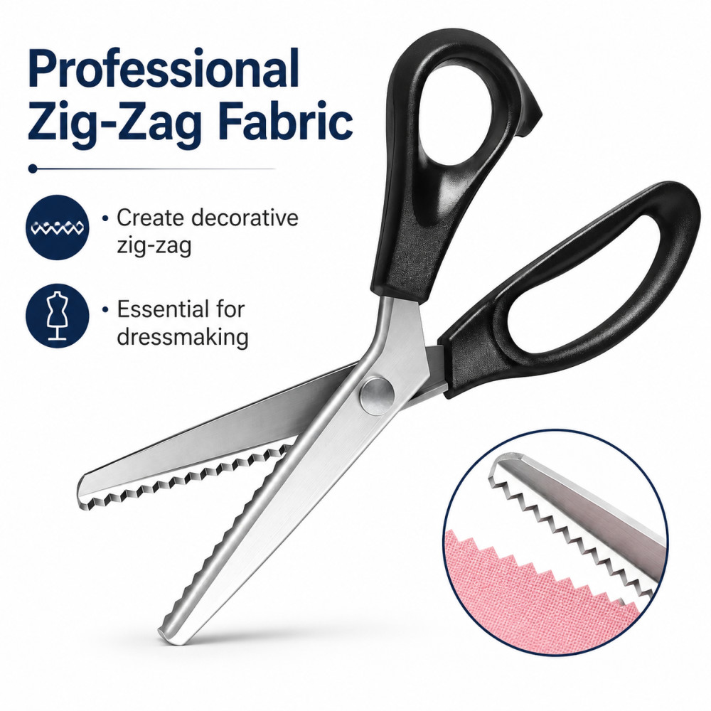 Stainless Steel Pinking Shears - Scissors Stainless Craft ulasan dan harga