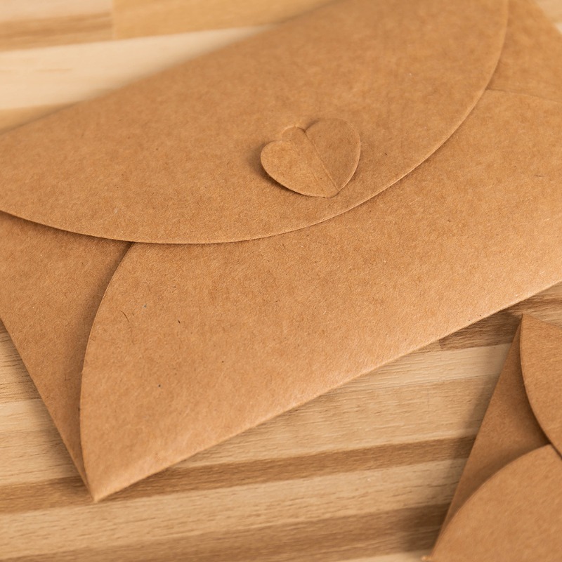 10Pcs Gold Foil Heart Kraft Pa - Letter Envelope Kraft ulasan dan harga