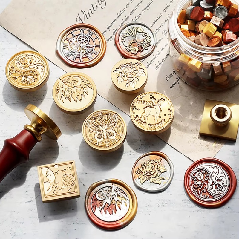 9 Wax Seals+1 Handle, Wax Seal - Wax Seal Stamp Kit ulasan dan harga