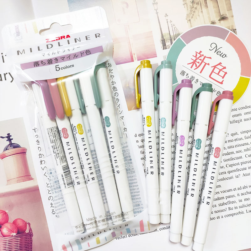 NEW zebra mildliner highlighte - Highlighter Set Pastel ulasan dan harga
