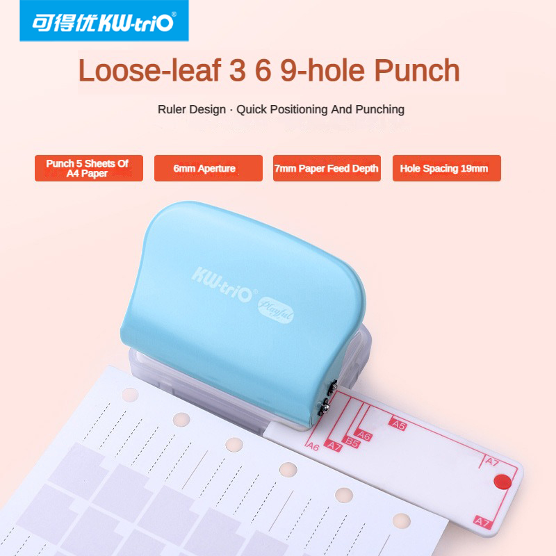 KW-Trio A5 B5 A6 3Hole 6Hole 9 - Paper Punch 3 Hole ulasan dan harga