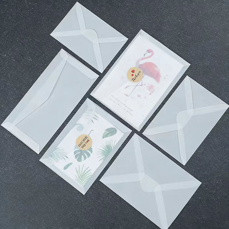 50pcs Translucent Blank Envelo - Letter Envelope Kraft ulasan dan harga