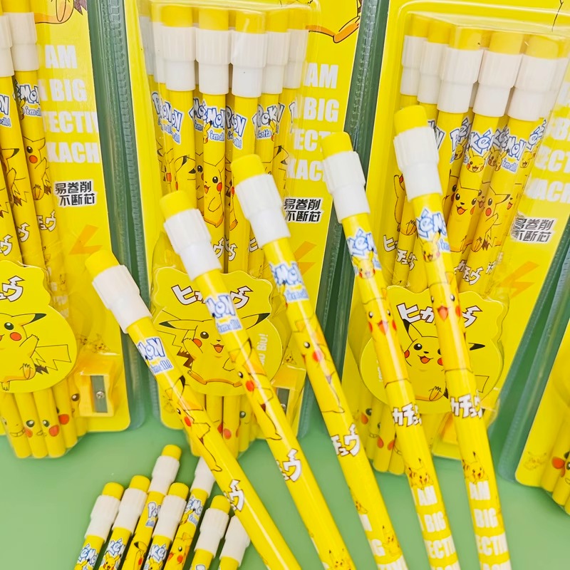 12pcs pokemon pencil with Eras - Office Supply Office Stationery Items ulasan dan harga
