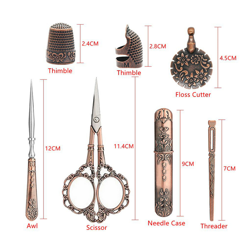 Vintage Sewing Kit European St - Scissors Stainless Craft ulasan dan harga