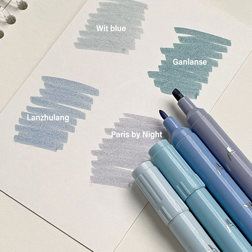 4Colors Double Head Fluorescen - Highlighter Set Pastel ulasan dan harga