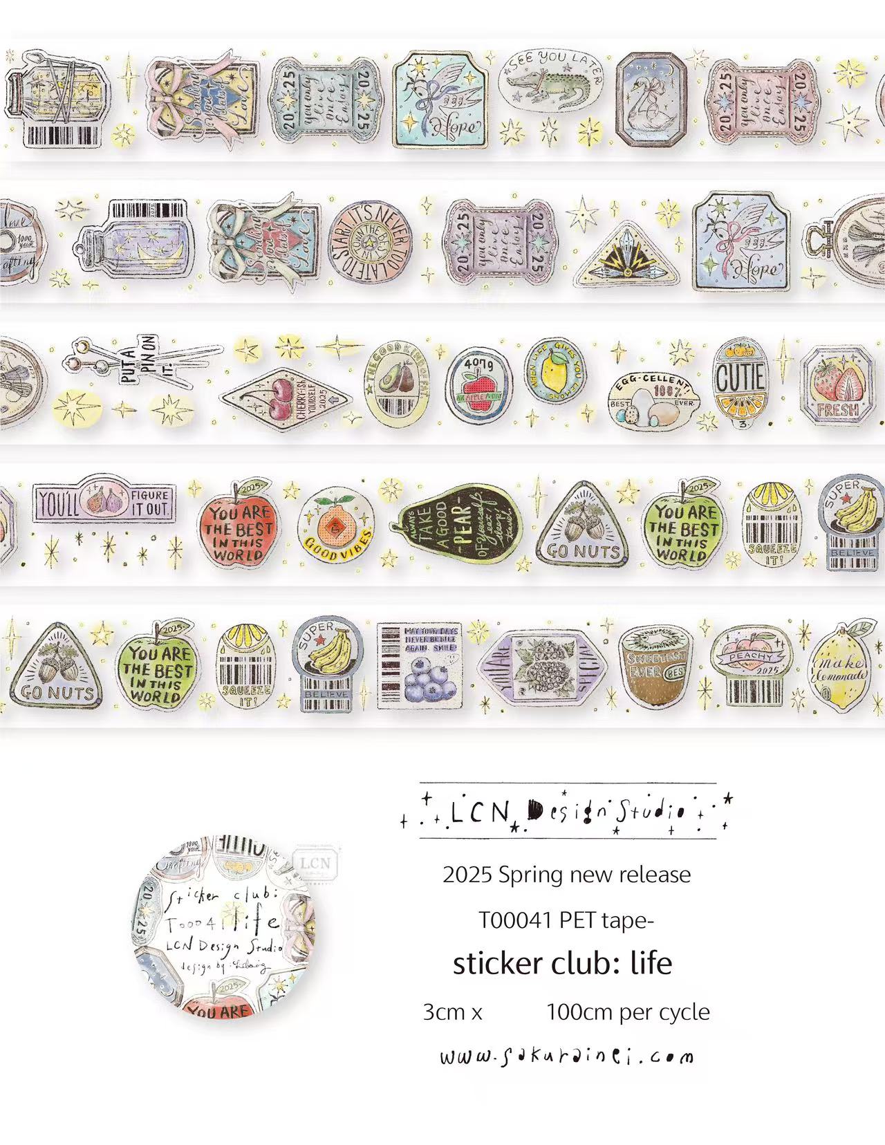 1 Loop LCN Vintage Sticker Clu - Washi Tape Set ulasan dan harga