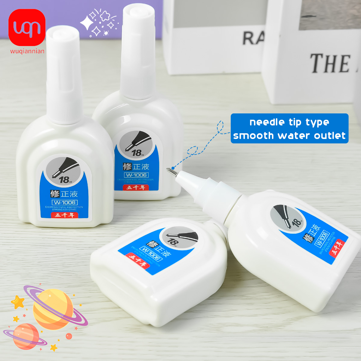 WQN-1/3/6PCS Simple White Corr - Correction Fluid White ulasan dan harga